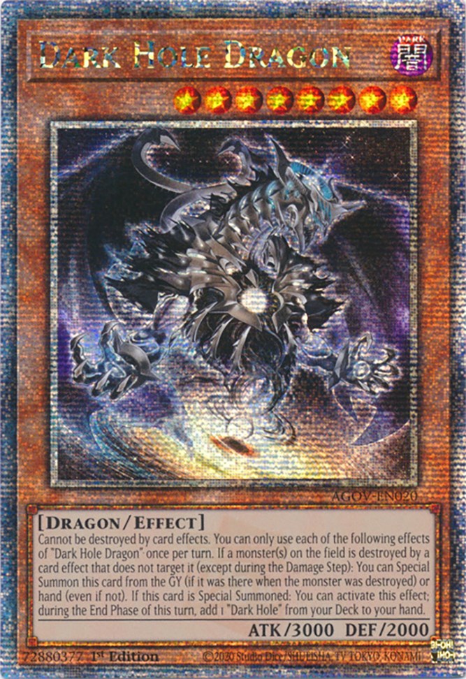 Dark Hole Dragon (Quarter Century Secret Rare) [AGOV-EN020] Quarter Century Secret Rare | Exor Games Bridgewater