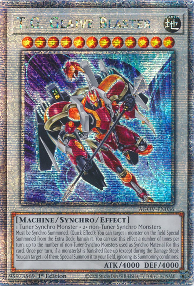 T.G. Glaive Blaster (Quarter Century Secret Rare) [AGOV-EN036] Quarter Century Secret Rare | Exor Games Bridgewater
