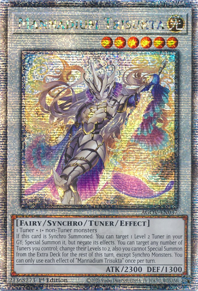 Mannadium Trisukta (Quarter Century Secret Rare) [AGOV-EN037] Quarter Century Secret Rare | Exor Games Bridgewater