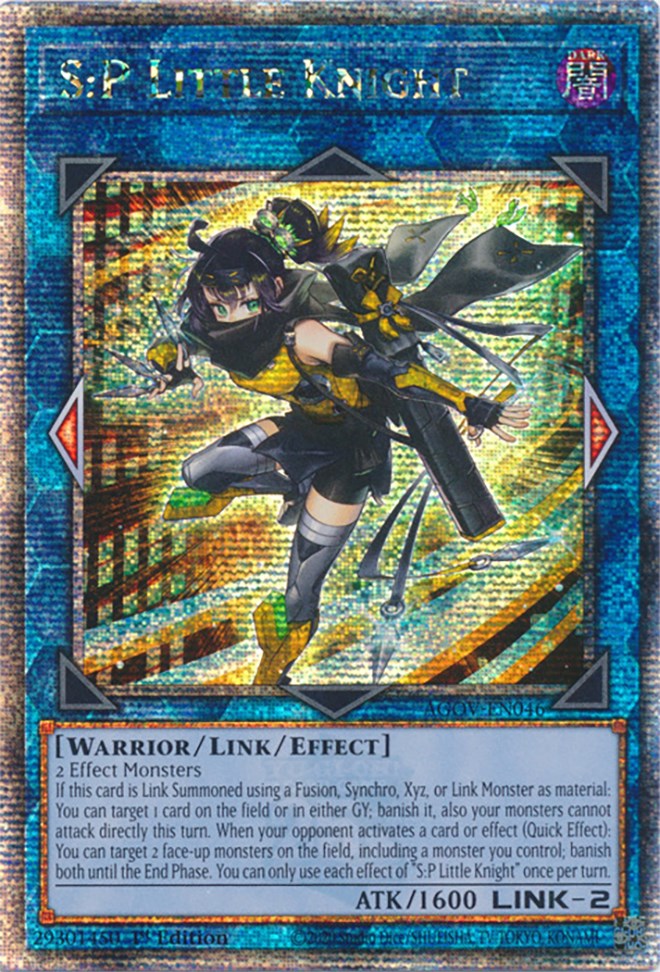 S:P Little Knight (Quarter Century Secret Rare) [AGOV-EN046] Quarter Century Secret Rare | Exor Games Bridgewater