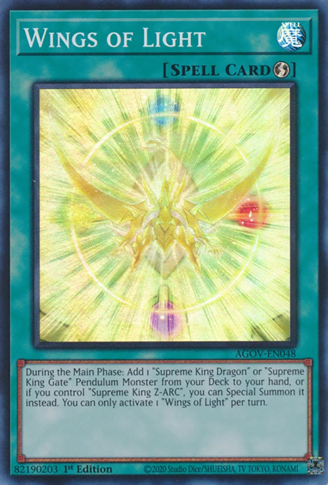 Wings of Light [AGOV-EN048] Super Rare | Exor Games Bridgewater