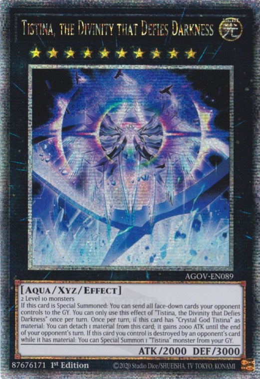 Tistina, the Divinity that Defies Darkness (Quarter Century Secret Rare) [AGOV-EN089] Quarter Century Secret Rare | Exor Games Bridgewater