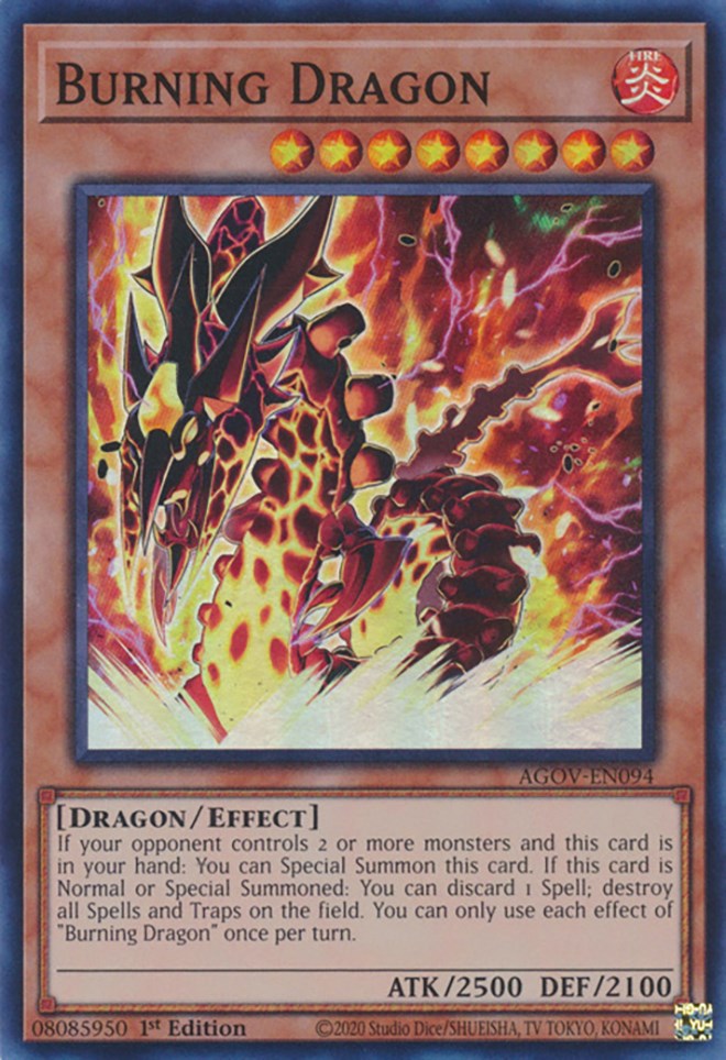 Burning Dragon [AGOV-EN094] Super Rare | Exor Games Bridgewater