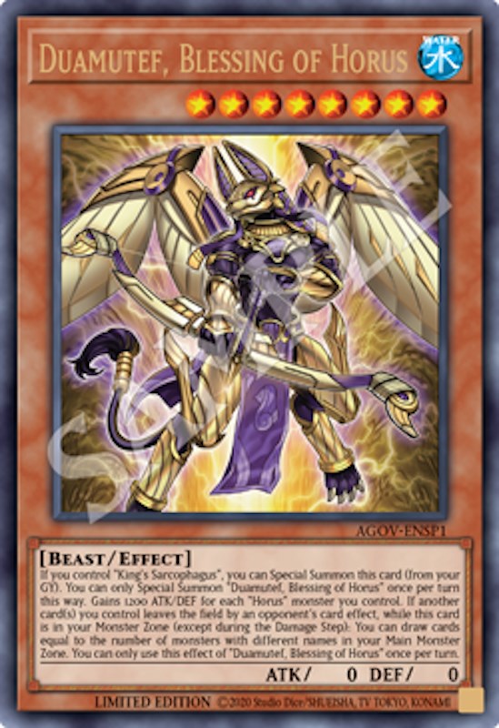 Duamutef, Blessing of Horus (AGOV-ENSP1) [AGOV-ENSP1] Ultra Rare | Exor Games Bridgewater