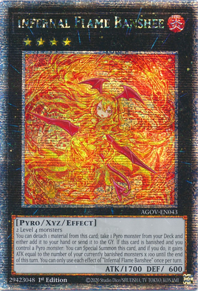 Infernal Flame Banshee (Quarter Century Secret Rare) [AGOV-EN043] Quarter Century Secret Rare | Exor Games Bridgewater