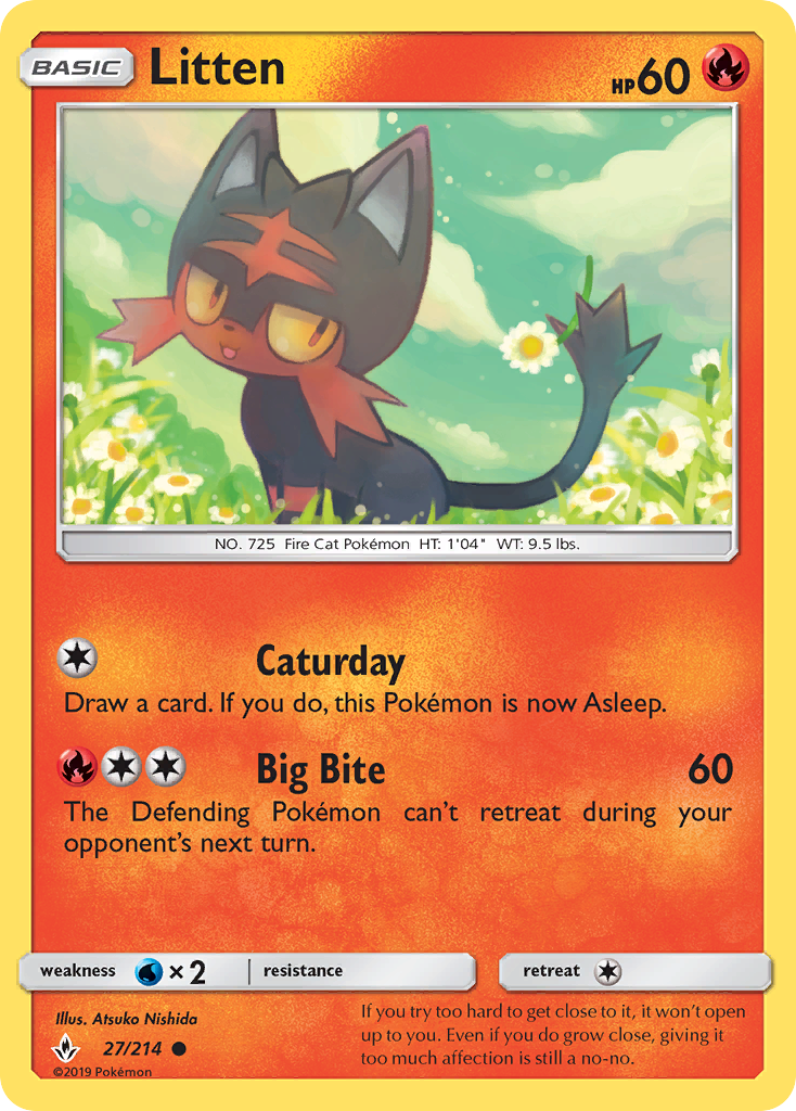 Litten (27/214) [Sun & Moon: Unbroken Bonds] | Exor Games Bridgewater