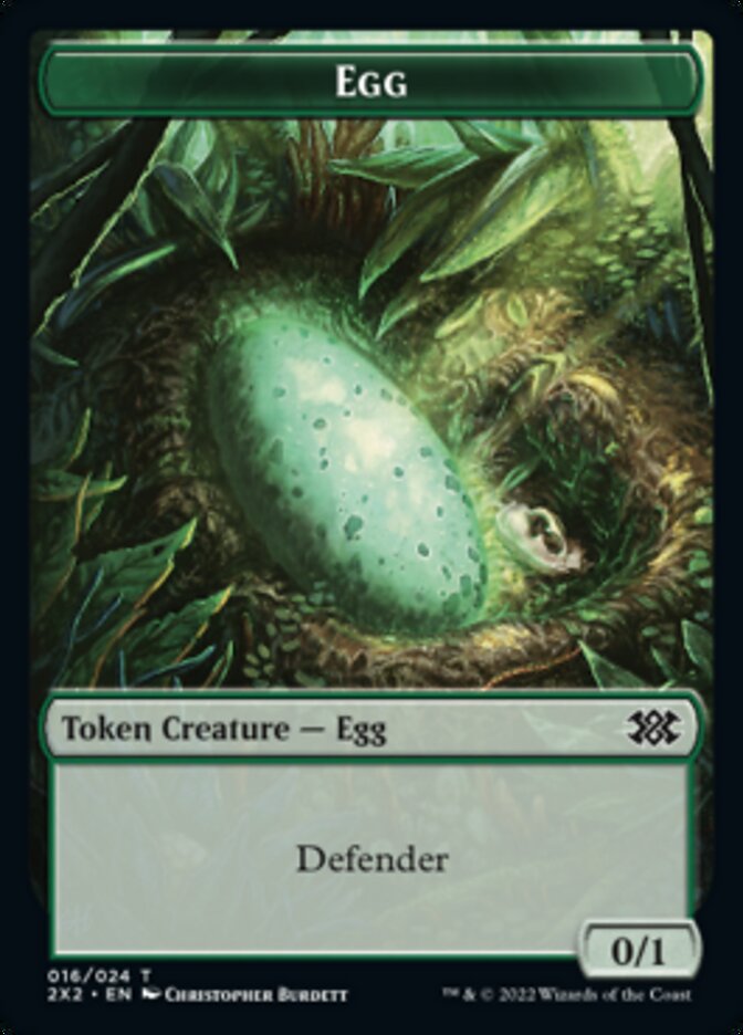 Egg // Monk Double-sided Token [Double Masters 2022 Tokens] | Exor Games Bridgewater