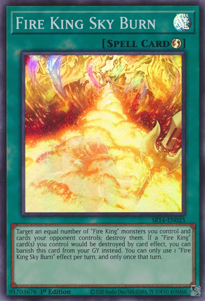 Fire King Sky Burn [SR14-EN025] Super Rare | Exor Games Bridgewater