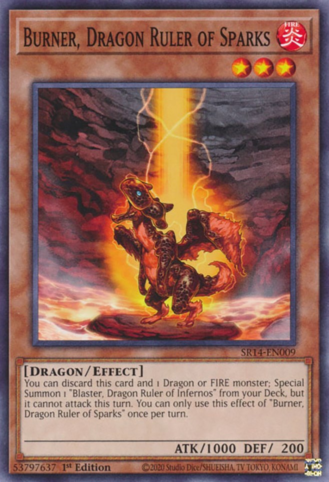 Burner, Dragon Ruler of Sparks [SR14-EN009] Common | Exor Games Bridgewater