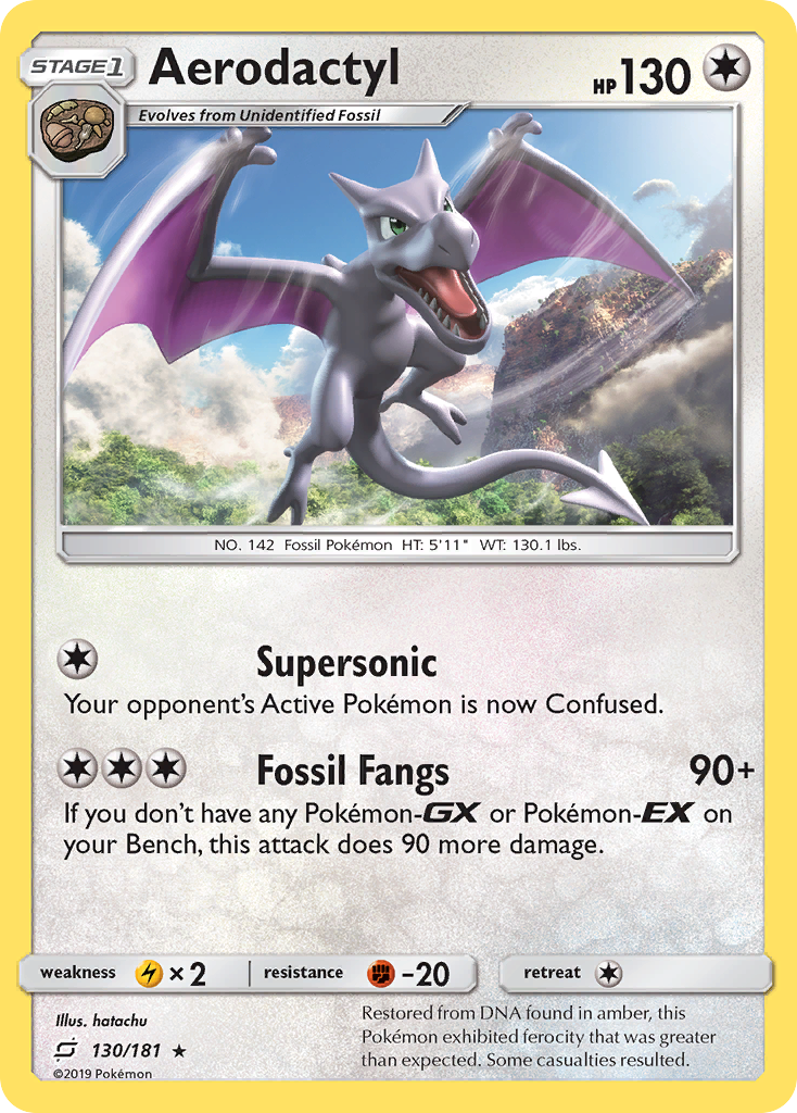 Aerodactyl (130/181) [Sun & Moon: Team Up] | Exor Games Bridgewater