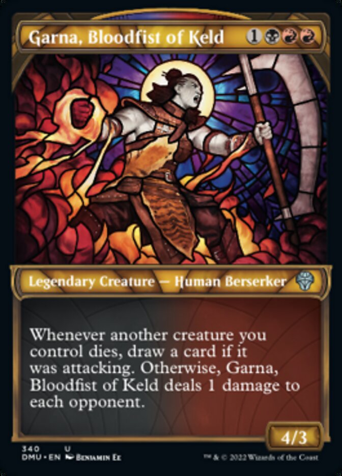 Garna, Bloodfist of Keld (Showcase Textured) [Dominaria United] | Exor Games Bridgewater