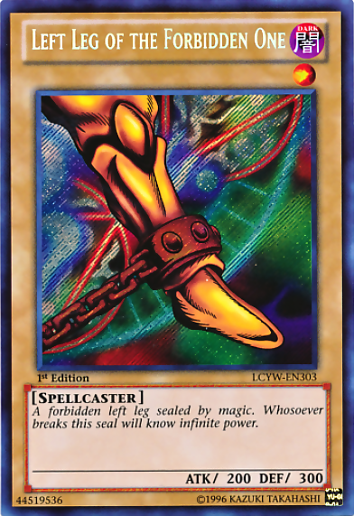 Left Leg of the Forbidden One [LCYW-EN303] Secret Rare | Exor Games Bridgewater