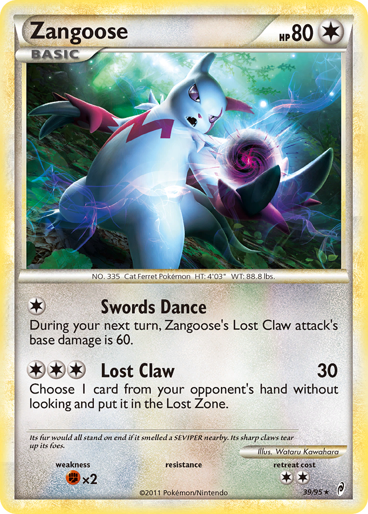 Zangoose (39/95) [HeartGold & SoulSilver: Call of Legends] | Exor Games Bridgewater