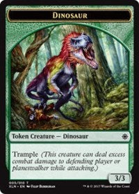 Dinosaur // Treasure (009) Double-sided Token [Ixalan Tokens] | Exor Games Bridgewater