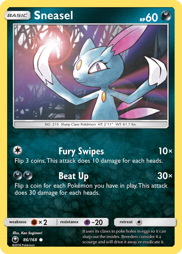 Sneasel (86/168) [Sun & Moon: Celestial Storm] | Exor Games Bridgewater