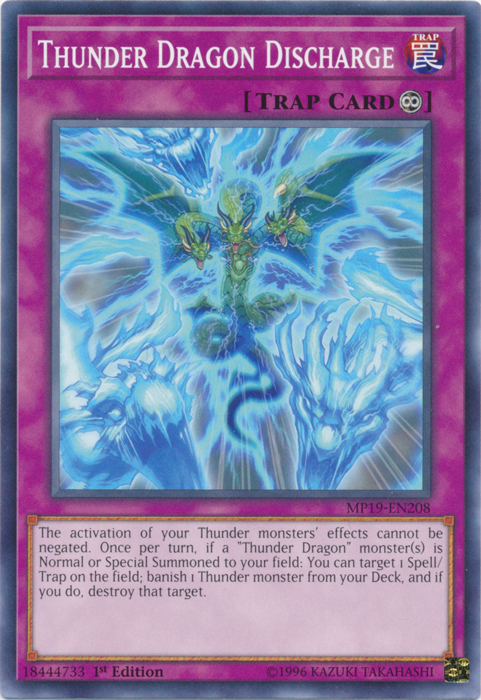 Thunder Dragon Discharge [MP19-EN208] Common | Exor Games Bridgewater