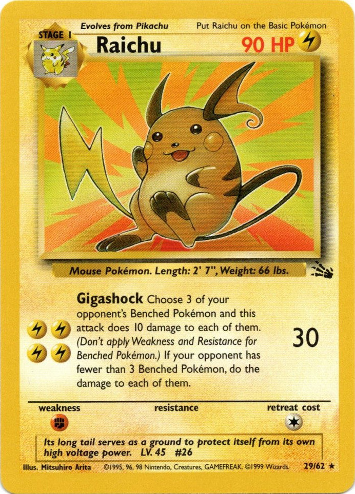 Raichu (29/62) [Fossil Unlimited] | Exor Games Bridgewater