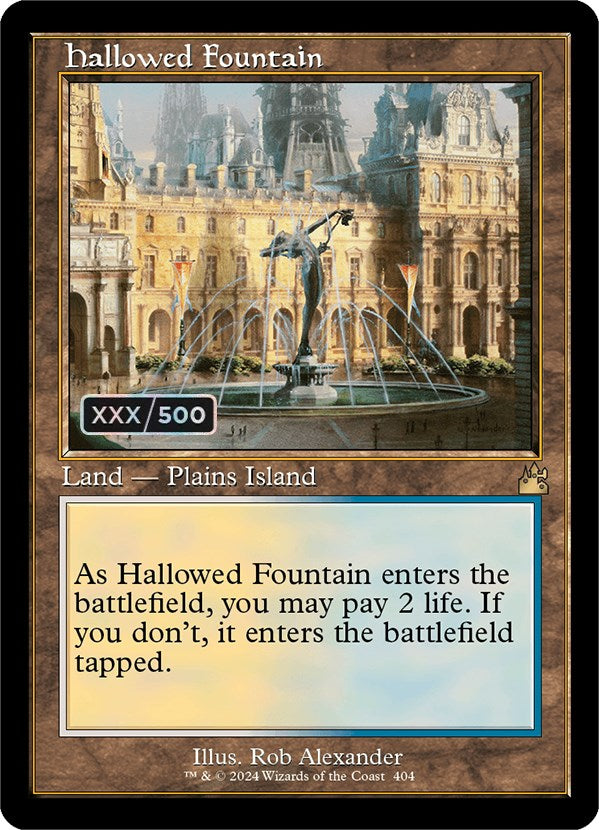 Hallowed Fountain (Retro) (Serialized) [Ravnica Remastered] | Exor Games Bridgewater