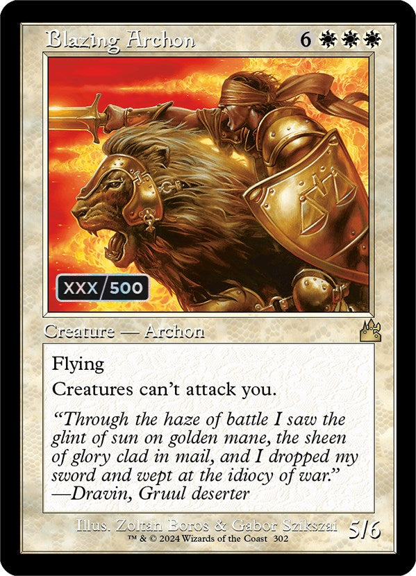 Blazing Archon (Retro) (Serialized) [Ravnica Remastered] | Exor Games Bridgewater