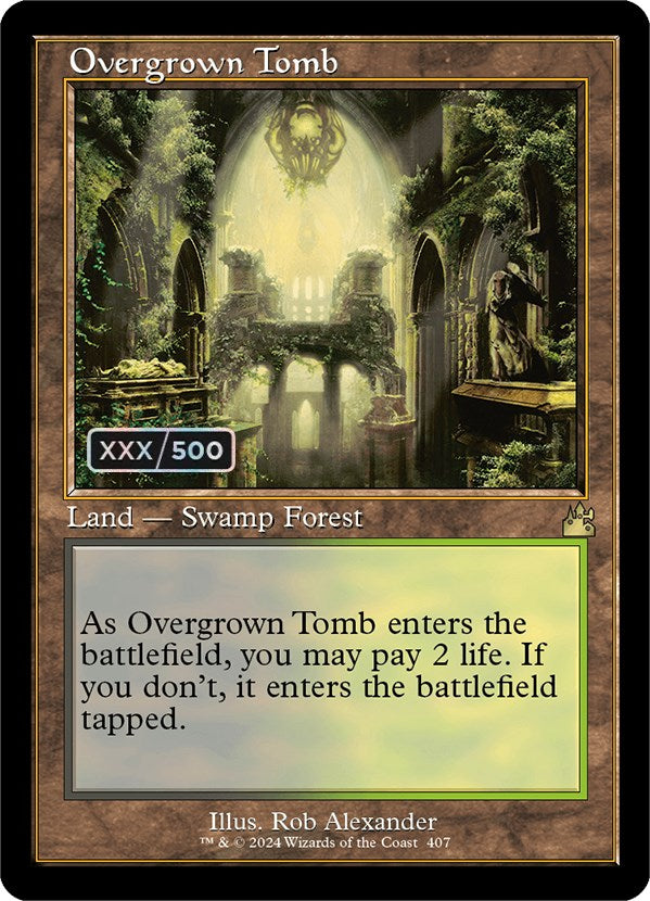 Overgrown Tomb (Retro) (Serialized) [Ravnica Remastered] | Exor Games Bridgewater