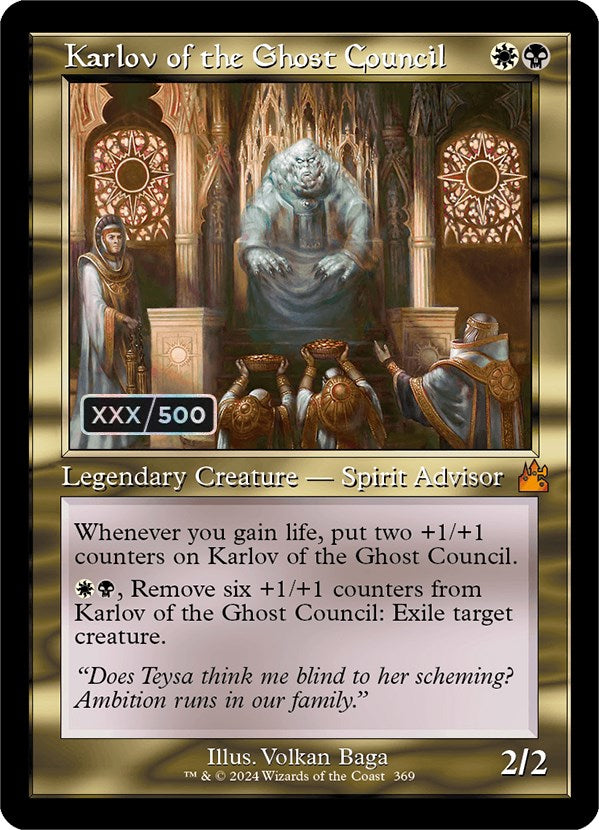 Karlov of the Ghost Council (Retro) (Serialized) [Ravnica Remastered] | Exor Games Bridgewater