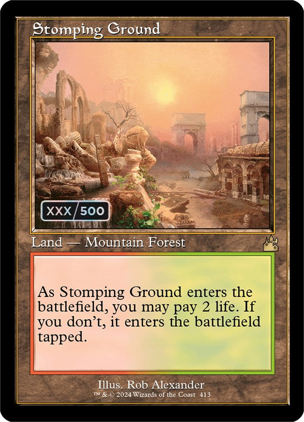 Stomping Ground (Retro) (Serialized) [Ravnica Remastered] | Exor Games Bridgewater