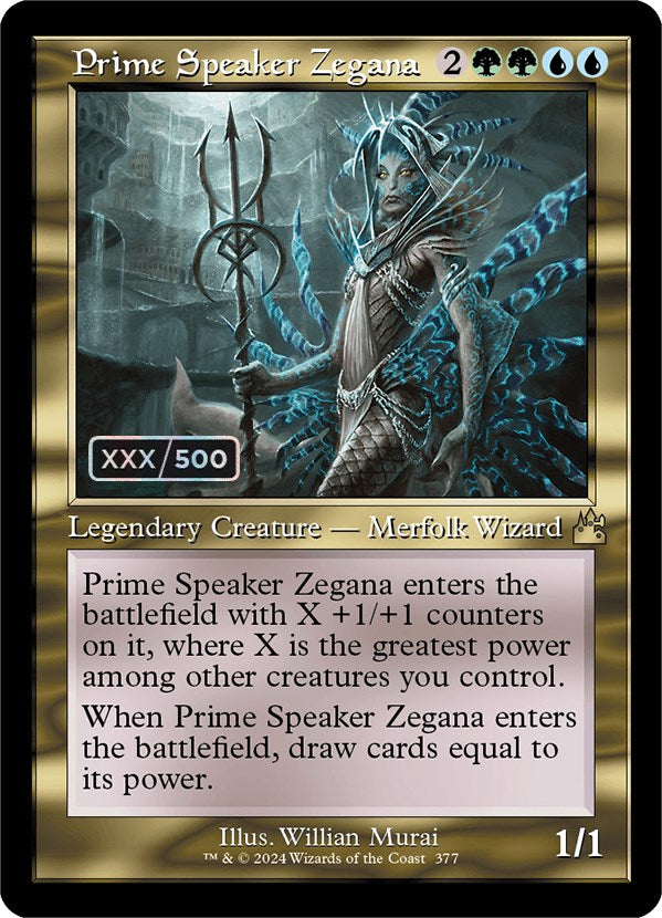 Prime Speaker Zegana (Retro) (Serialized) [Ravnica Remastered] | Exor Games Bridgewater