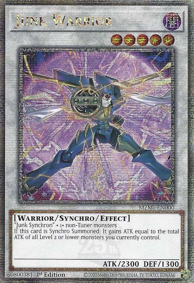 Junk Warrior (Quarter Century Secret Rare) [MZMI-EN000] Quarter Century Secret Rare | Exor Games Bridgewater