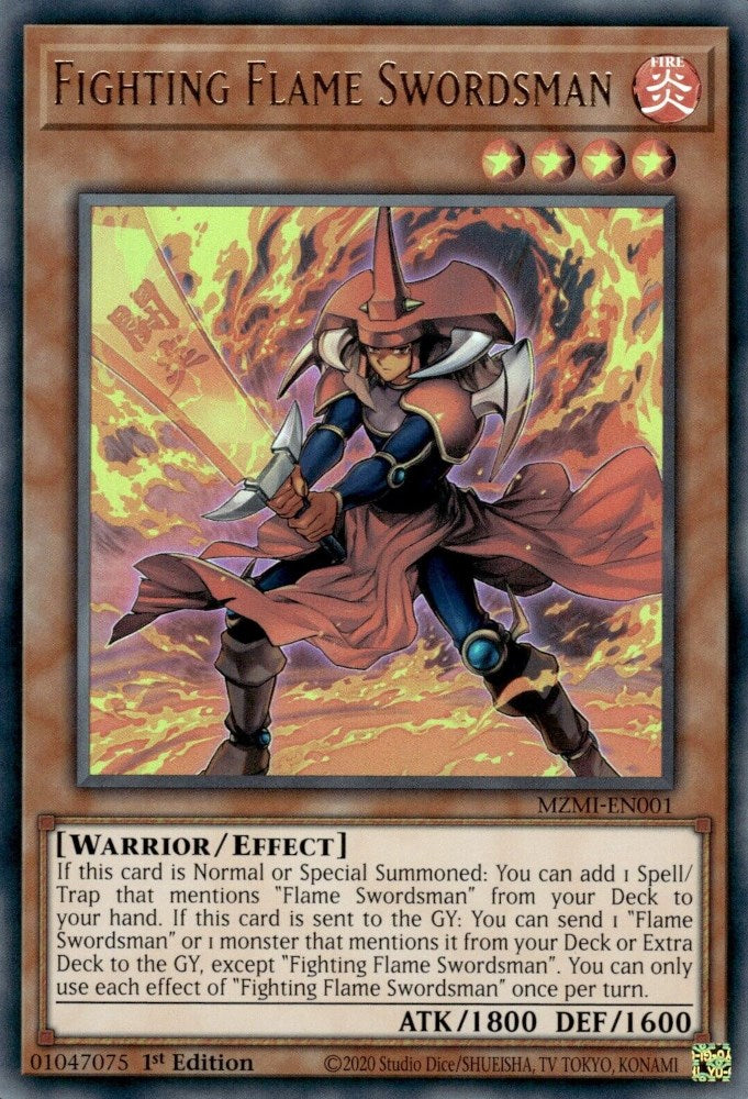 Fighting Flame Swordsman [MZMI-EN001] Ultra Rare | Exor Games Bridgewater