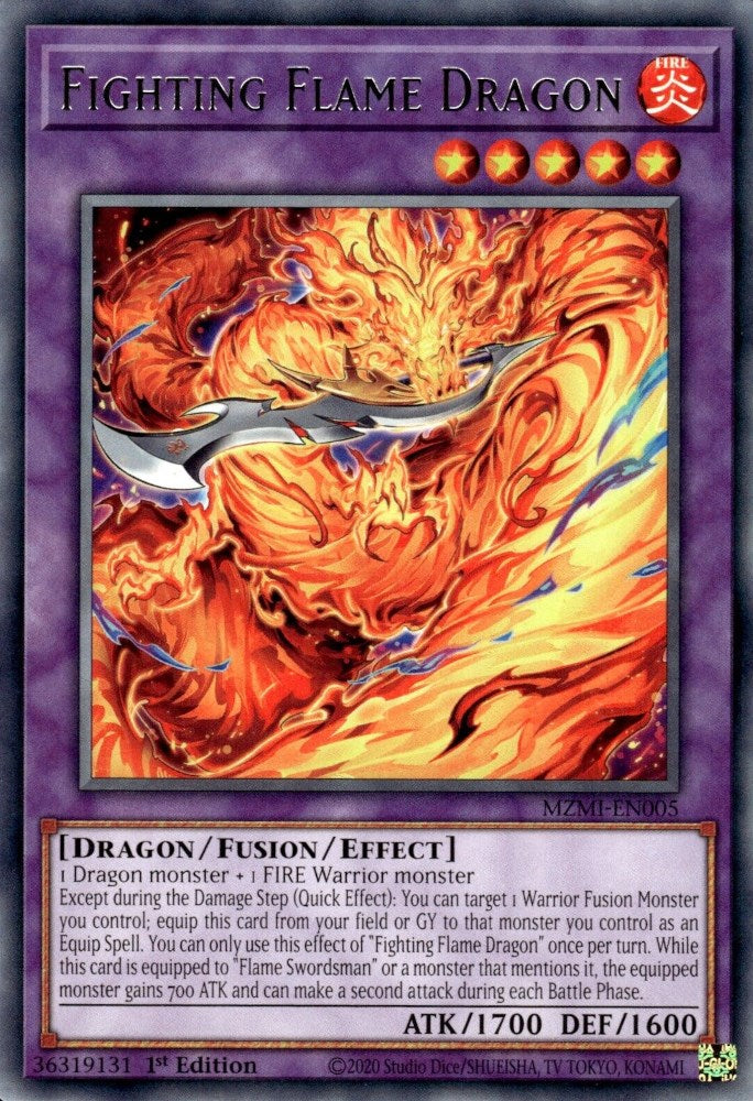 Fighting Flame Dragon [MZMI-EN005] Rare | Exor Games Bridgewater