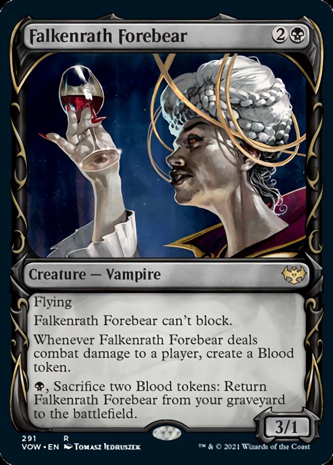 Falkenrath Forebear (Showcase Fang Frame) [Innistrad: Crimson Vow] | Exor Games Bridgewater