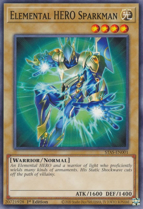 Elemental HERO Sparkman [STAS-EN001] Common | Exor Games Bridgewater