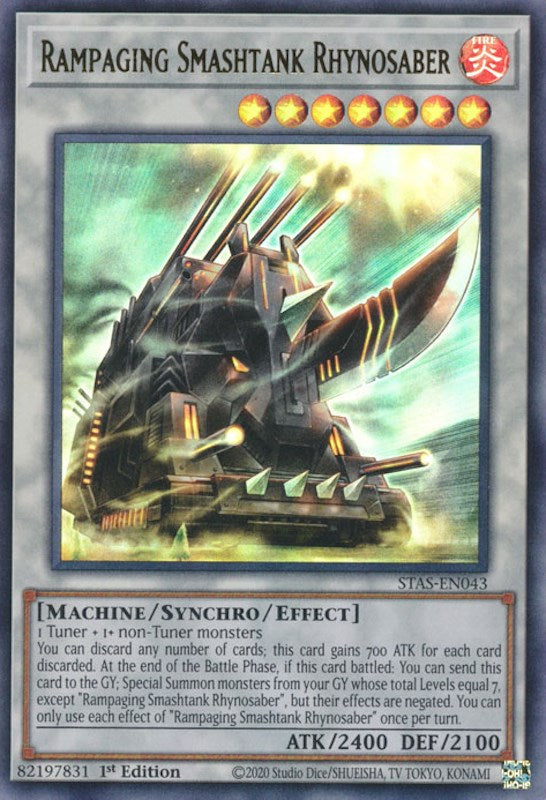 Rampaging Smashtank Rhynosaber [STAS-EN043] Ultra Rare | Exor Games Bridgewater