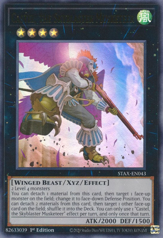 Castel, the Skyblaster Musketeer [STAX-EN043] Ultra Rare | Exor Games Bridgewater