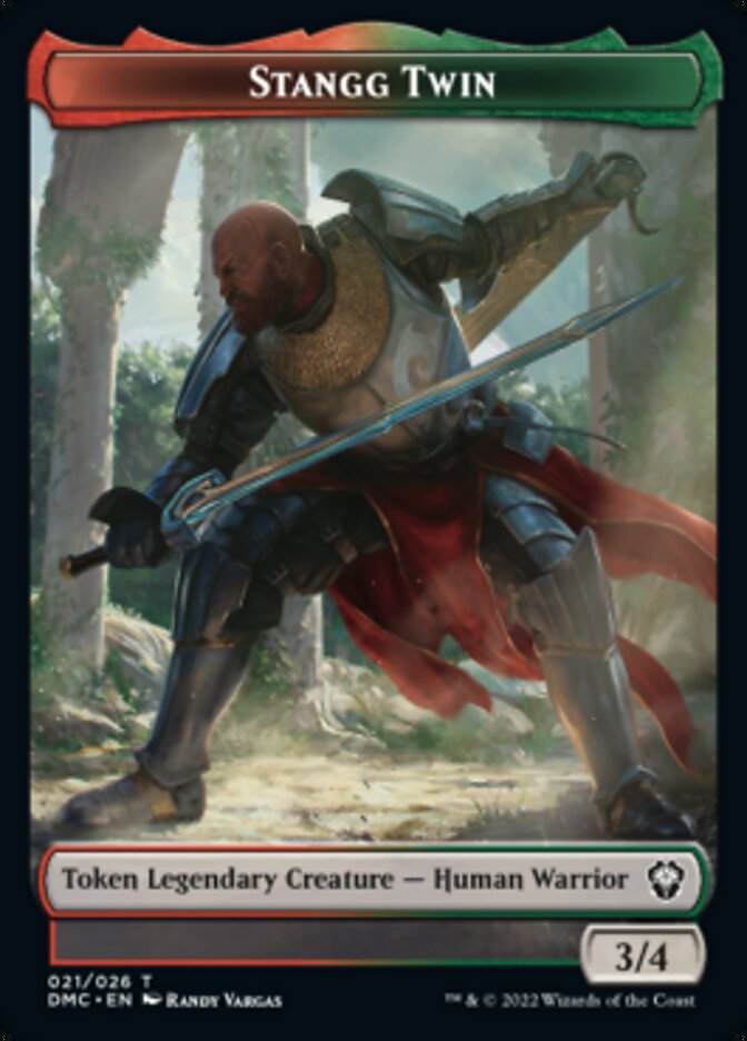 Soldier // Stangg Twin Double-sided Token [Dominaria United Tokens] | Exor Games Bridgewater