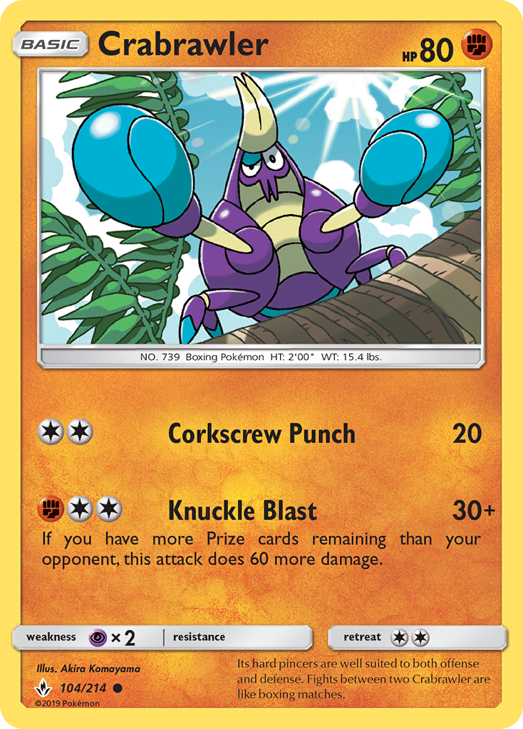 Crabrawler (104/214) [Sun & Moon: Unbroken Bonds] | Exor Games Bridgewater