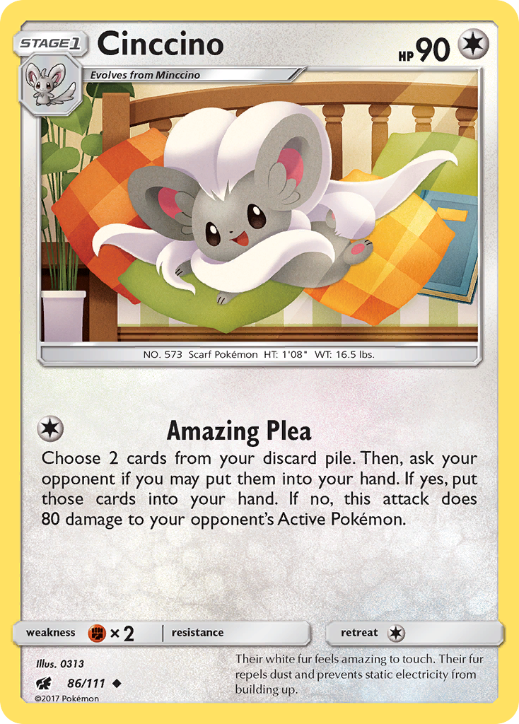 Cinccino (86/111) [Sun & Moon: Crimson Invasion] | Exor Games Bridgewater