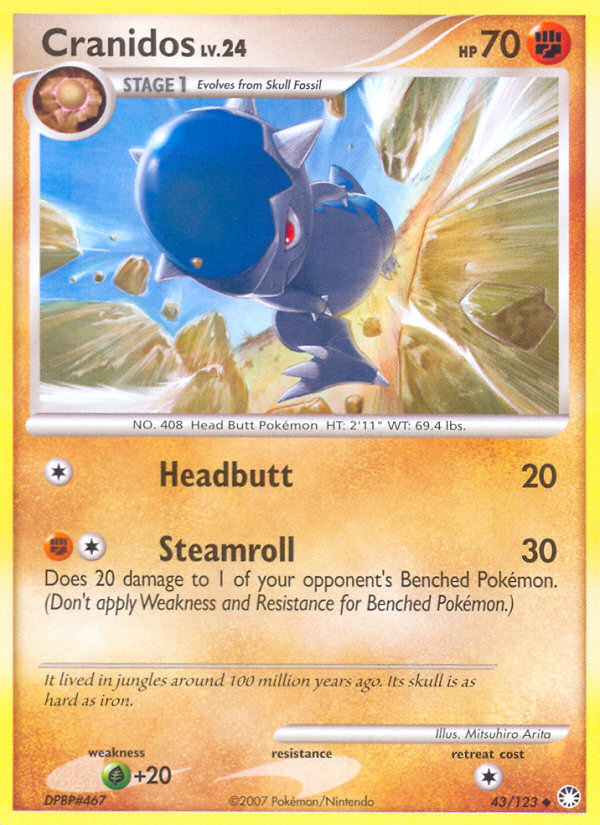 Cranidos (43/123) [Diamond & Pearl: Mysterious Treasures] | Exor Games Bridgewater