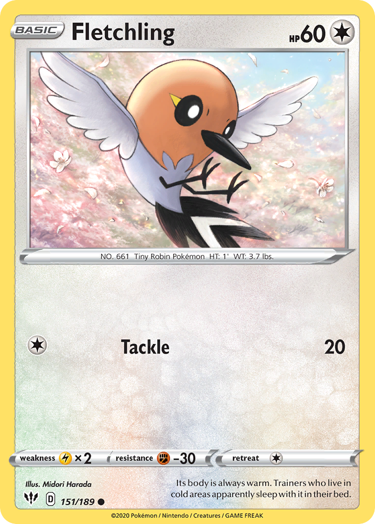 Fletchling (151/189) [Sword & Shield: Darkness Ablaze] | Exor Games Bridgewater