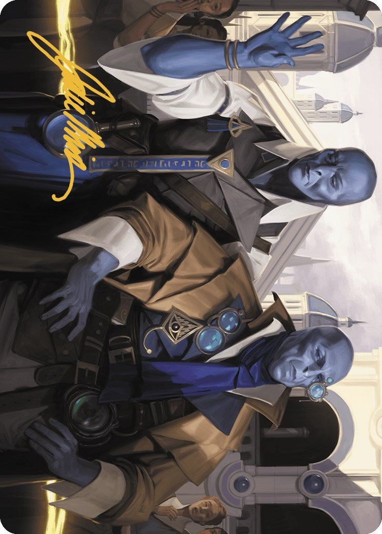 Hotshot Investigators Art Card (Gold-Stamped Signature) [Murders at Karlov Manor Art Series] | Exor Games Bridgewater