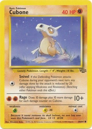 Cubone (50/64) [Jungle Unlimited] | Exor Games Bridgewater