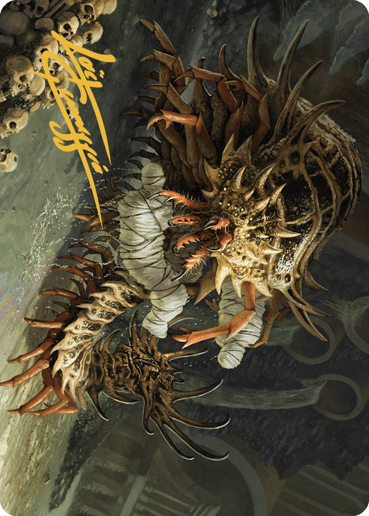Rot Farm Mortipede Art Card (Gold-Stamped Signature) [Murders at Karlov Manor Art Series] | Exor Games Bridgewater