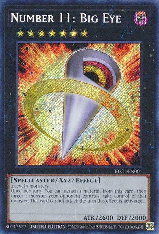 Number 11: Big Eye [BLC1-EN001] Secret Rare | Exor Games Bridgewater