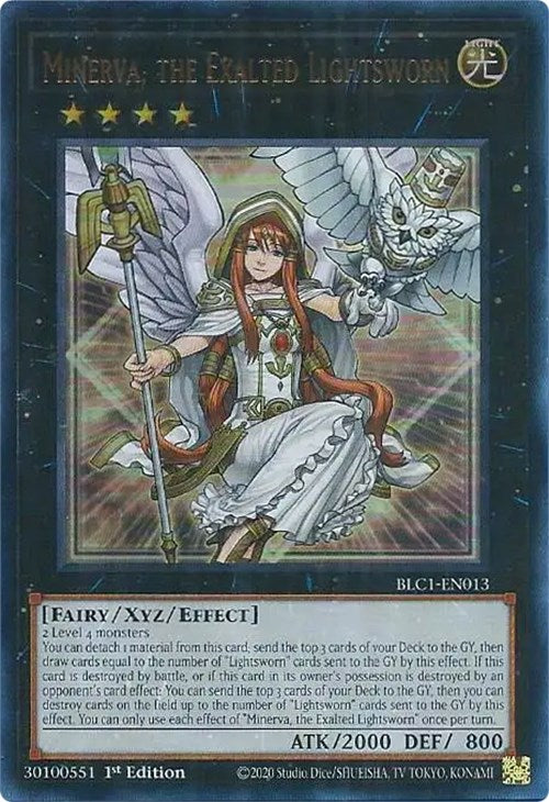 Minerva, the Exalted Lightsworn [BLC1-EN013] Ultra Rare | Exor Games Bridgewater