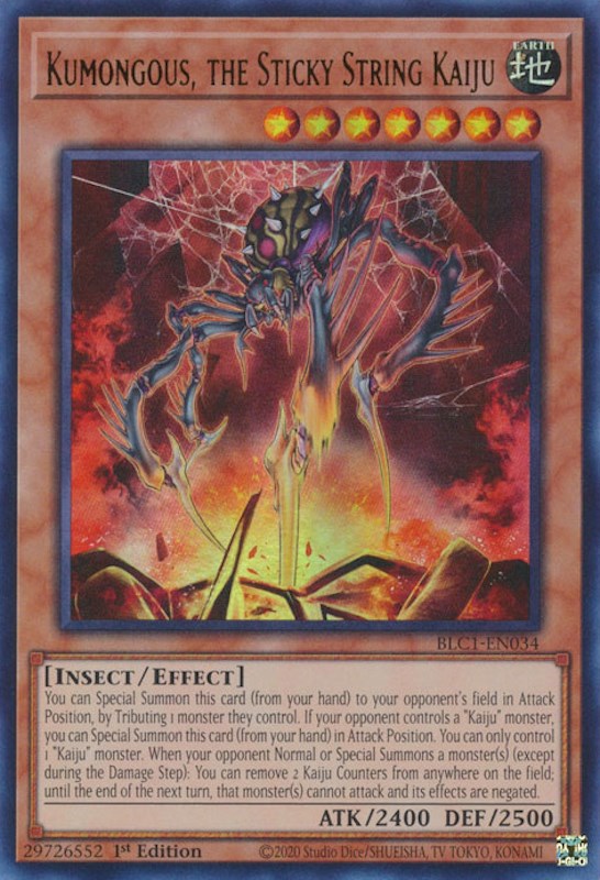 Kumongous, the Sticky String Kaiju [BLC1-EN034] Ultra Rare | Exor Games Bridgewater