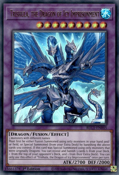 Trishula, the Dragon of Icy Imprisonment [BLC1-EN045] Ultra Rare | Exor Games Bridgewater