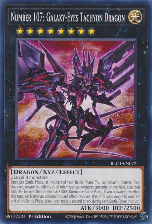 Number 107: Galaxy-Eyes Tachyon Dragon [BLC1-EN072] Common | Exor Games Bridgewater