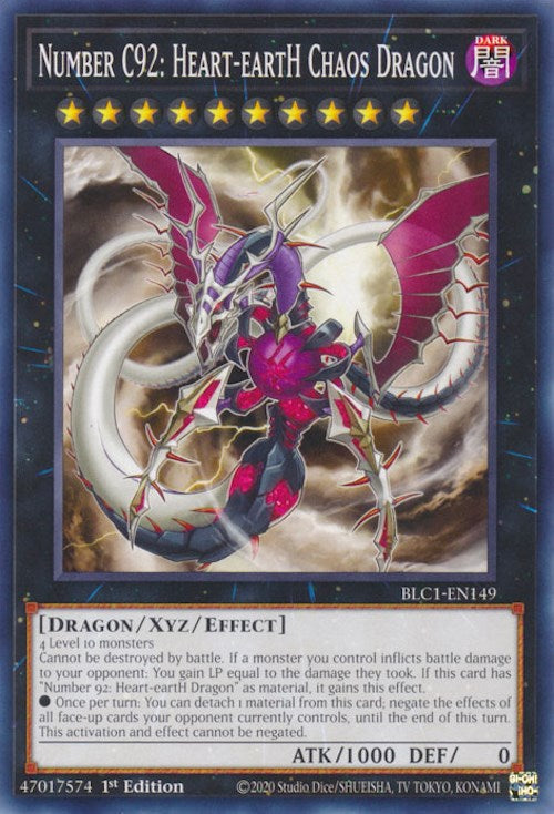 Number C92: Heart-eartH Chaos Dragon [BLC1-EN149] Common | Exor Games Bridgewater