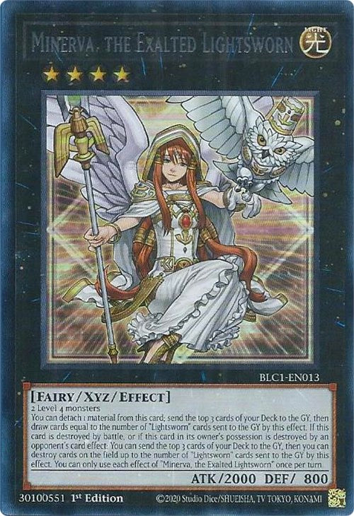 Minerva, the Exalted Lightsworn (Silver) [BLC1-EN013] Ultra Rare | Exor Games Bridgewater