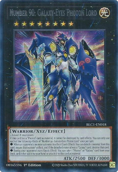 Number 90: Galaxy-Eyes Photon Lord (Silver) [BLC1-EN018] Ultra Rare | Exor Games Bridgewater